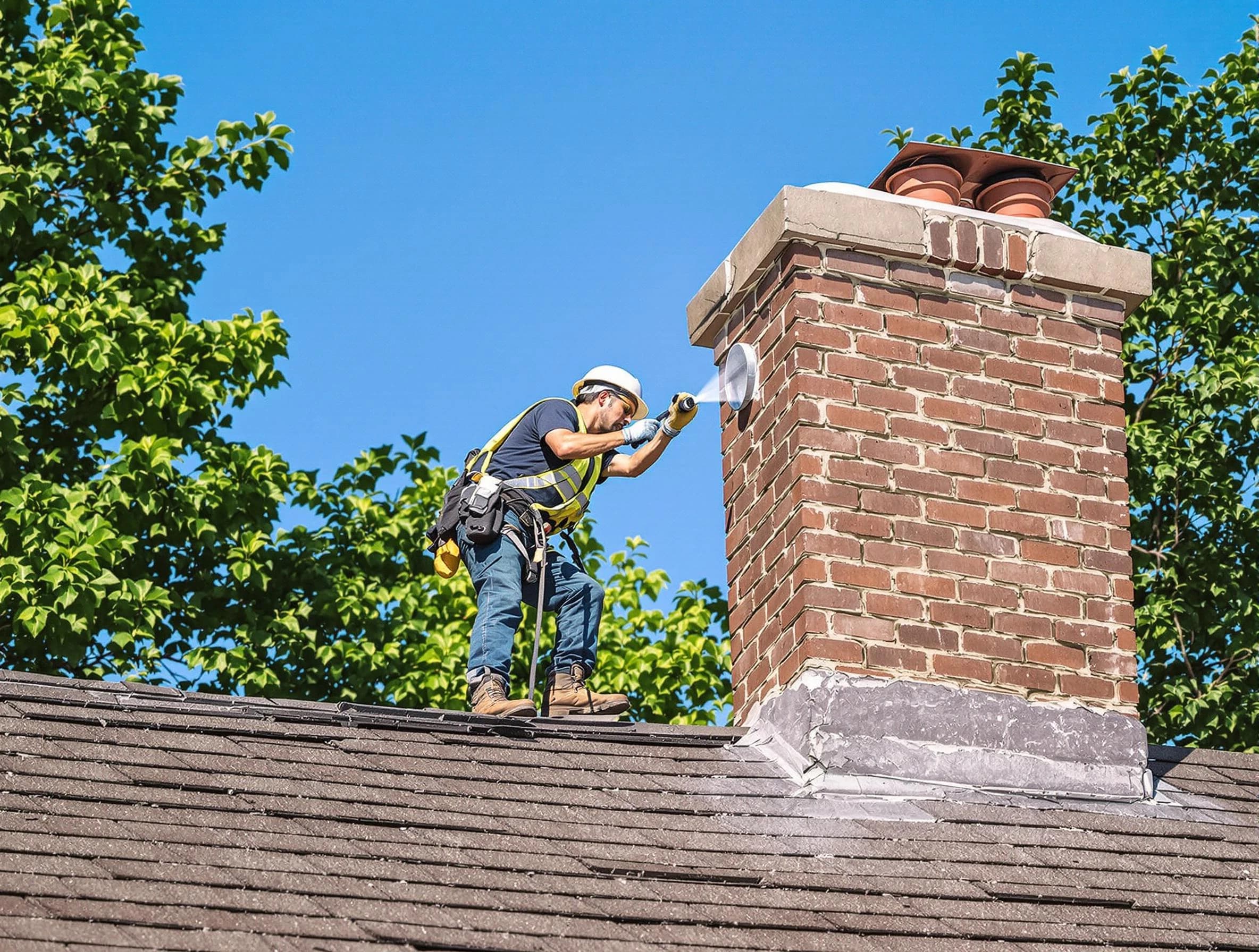 Mountain Brook Chimney Sweep performing an inspection with advanced tools in Mountain Brook, AL