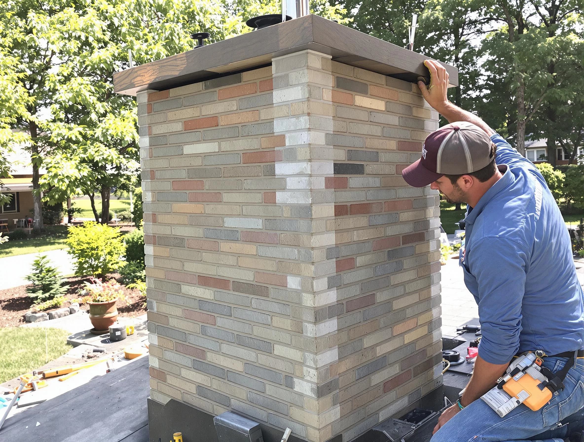 Mountain Brook Chimney Sweep completing a modern chimney remodel in Mountain Brook, AL