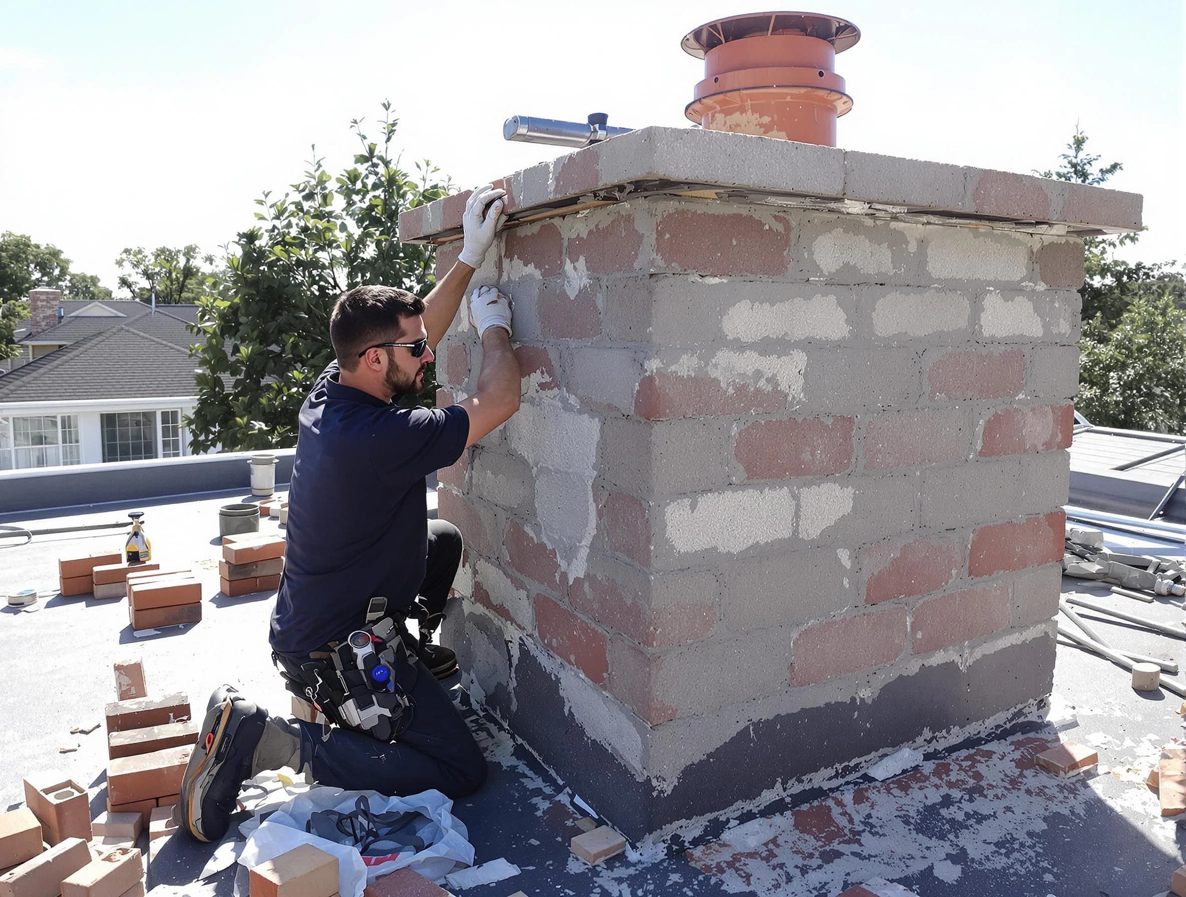 Advanced chimney repair process by Mountain Brook Chimney Sweep in Mountain Brook, AL