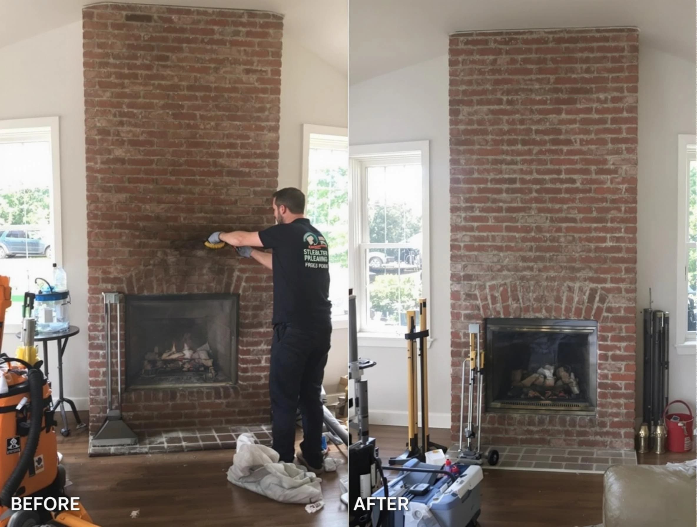 Finished chimney sweeping service by Mountain Brook Chimney Sweep in Mountain Brook, AL