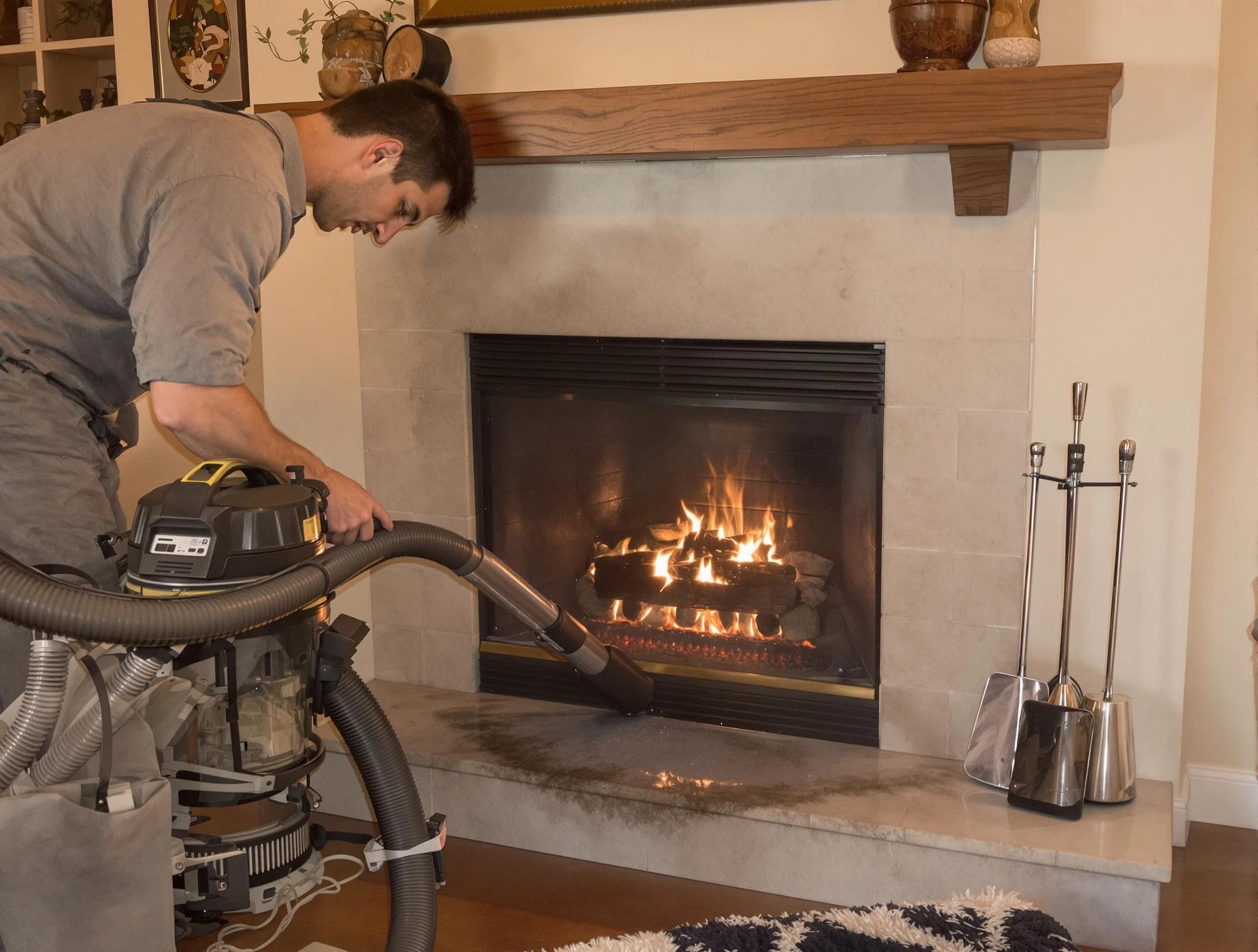 Routine fireplace upkeep by Mountain Brook Chimney Sweep in Mountain Brook, AL