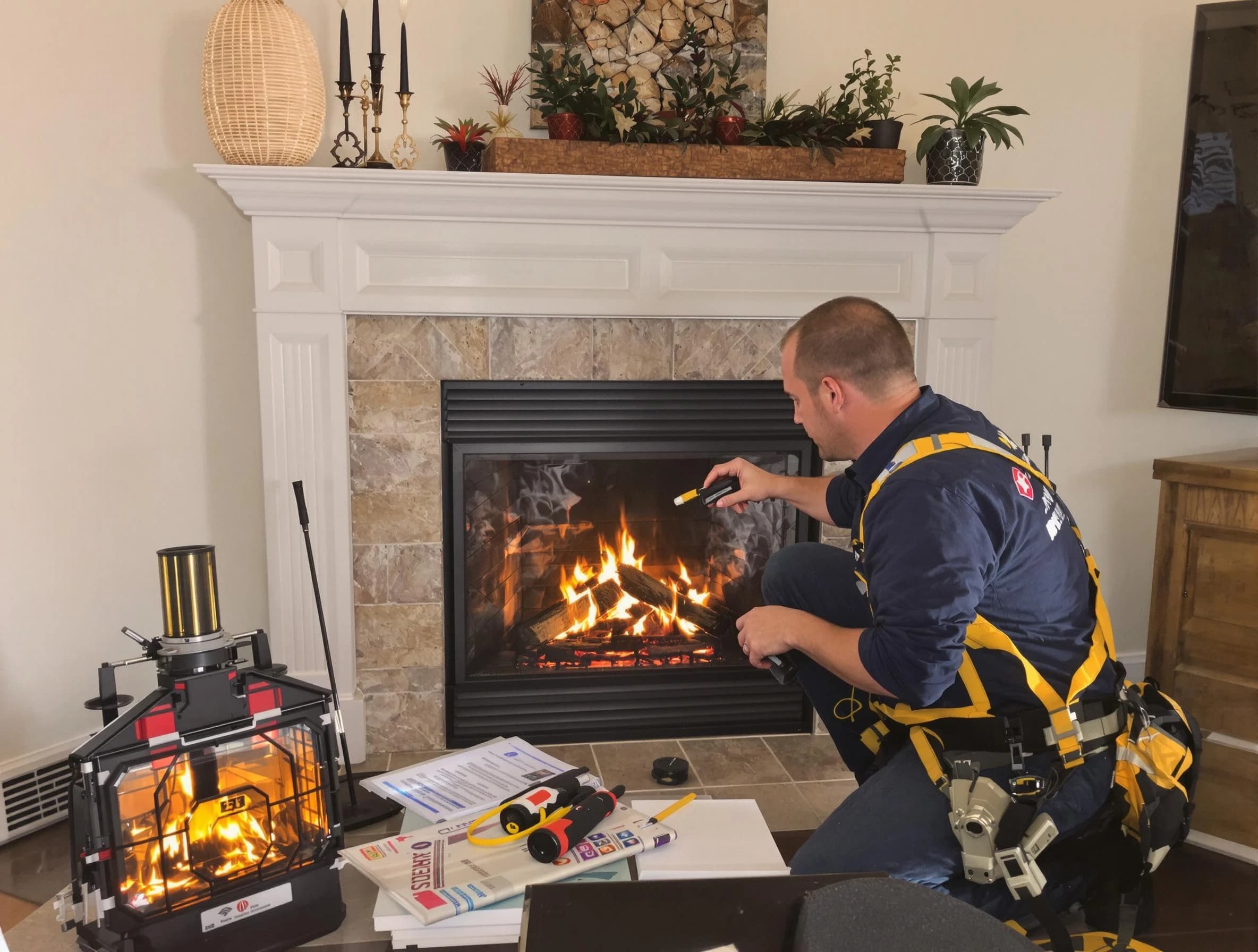 Safety-focused fireplace inspection by Mountain Brook Chimney Sweep in Mountain Brook, AL