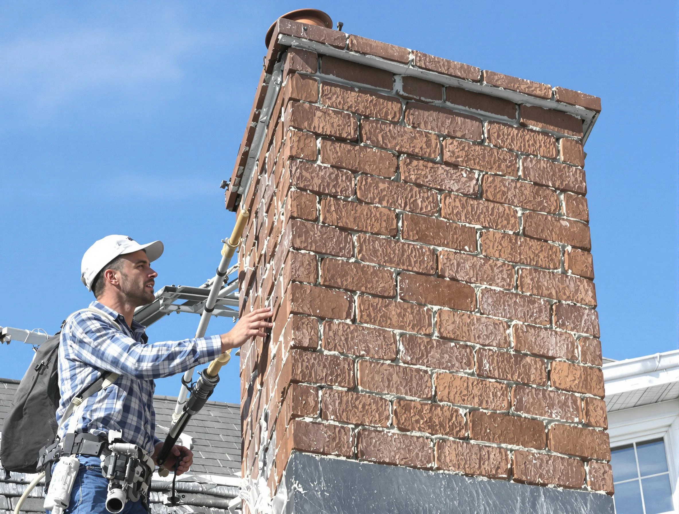 Brickwork for a chimney rebuild by Mountain Brook Chimney Sweep in Mountain Brook, AL
