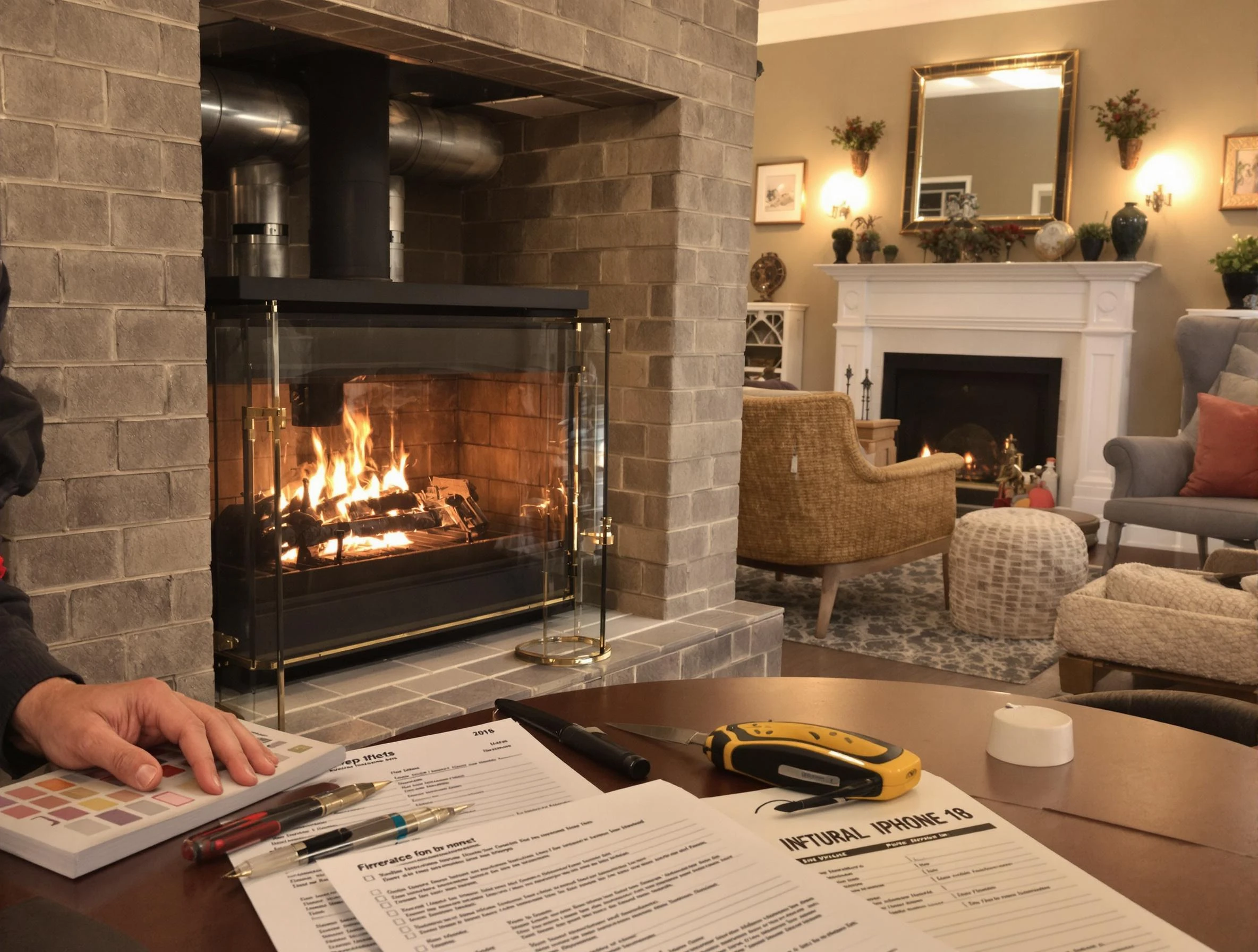 Mountain Brook Chimney Sweep verifying fireplace safety measures in Mountain Brook, AL